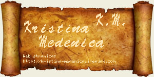 Kristina Medenica vizit kartica